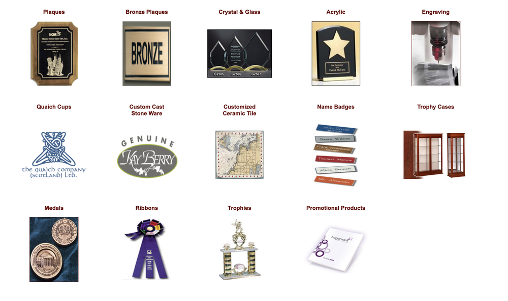 Custom trophies and awards